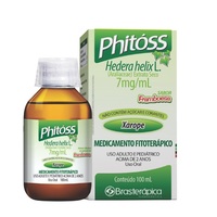 Phitóss 7mg/mL, caixa com 1 frasco com 100mL de xarope